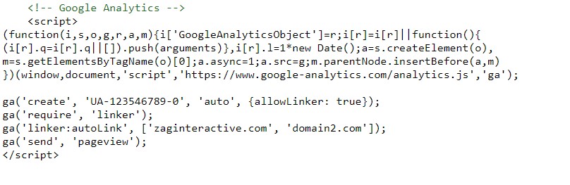 Universal analytics linker