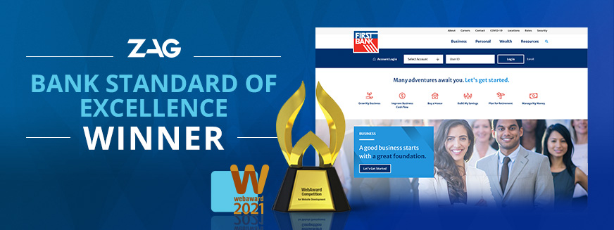 webaward bank standard of excellence - first bank
