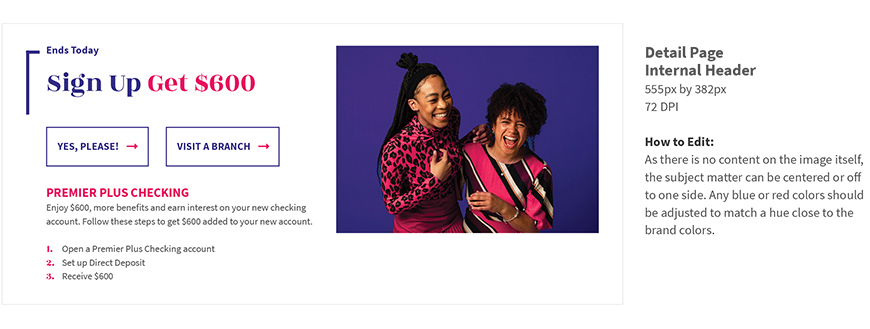 web styleguide promotions example