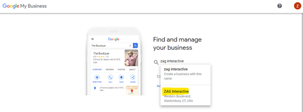 find and manage google my business