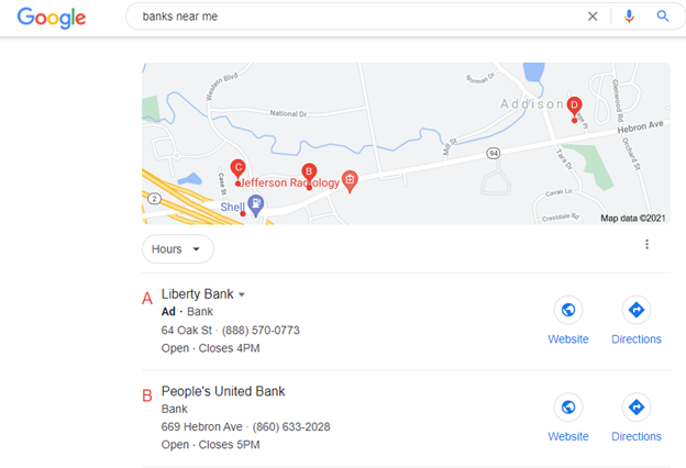 google my business snippet