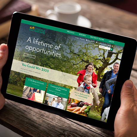 Citizens & Northern Bank website viewed on a tablet Citizens & Northern Bank website viewed on a tablet