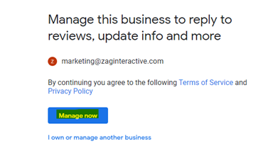 manage now google my business