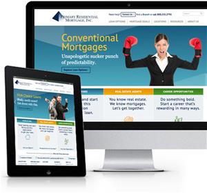 primary residential home page Primary Residential Mortgage responsive website