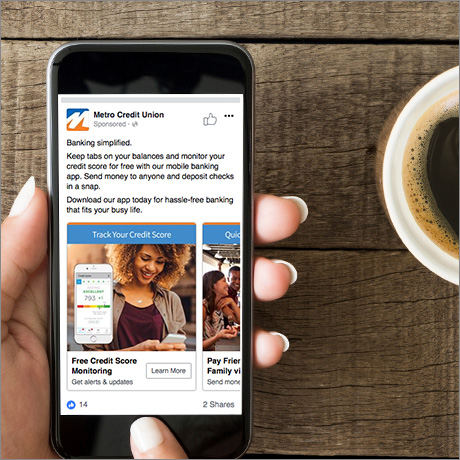 Metro Facebook post on phone