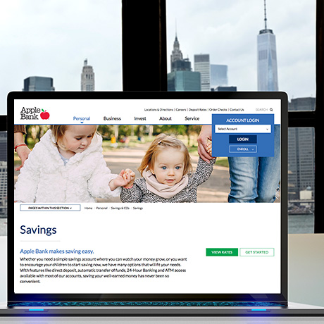 Apple Bank NY website design