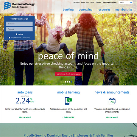 dominion energy home page redesign