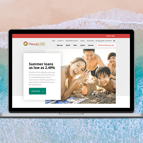 HawaiiUSA FCU responsive website