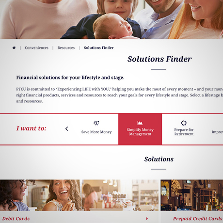 pfcu website solution finder