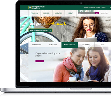 Savings Institute - Homepage design