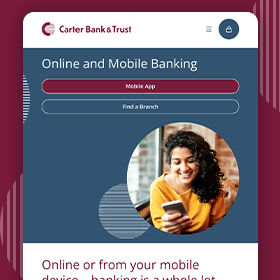 Carter Bank: Delivering a Better Personal & Business Banking Experience carter bank website image.