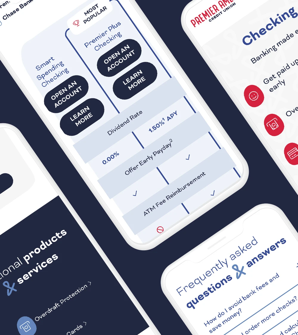 Premier America site on mobile phones