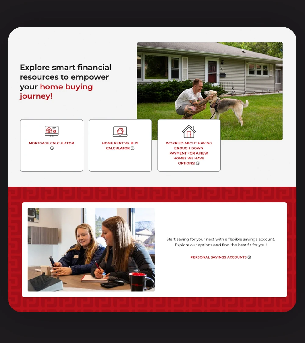 Park Bank homepage