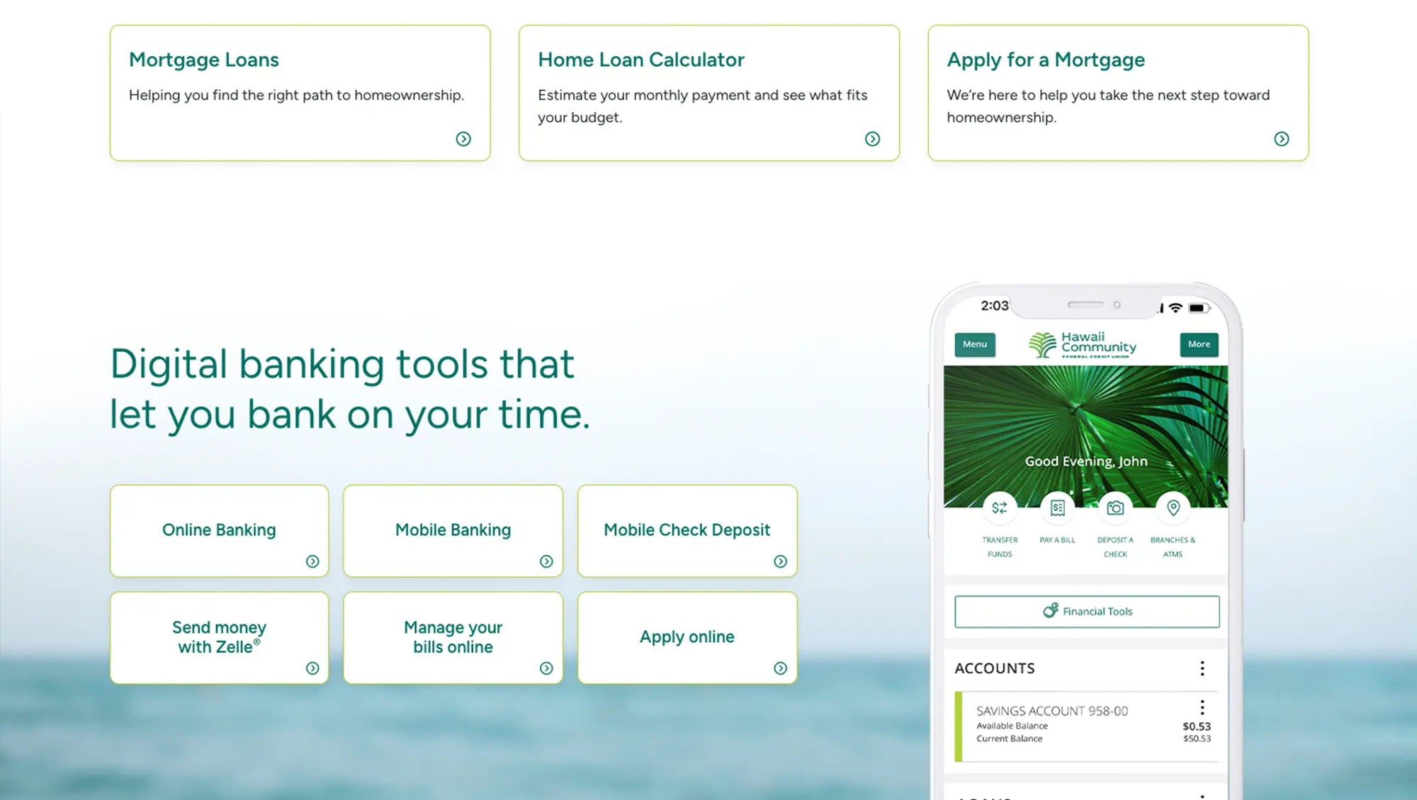 hawaii community fcu website 